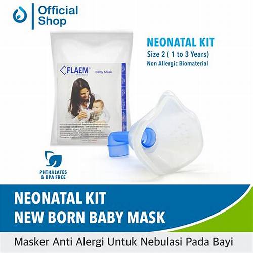 Masker Nebulizer Bayi Elvasense (Neonatal Kit) NEW BORN