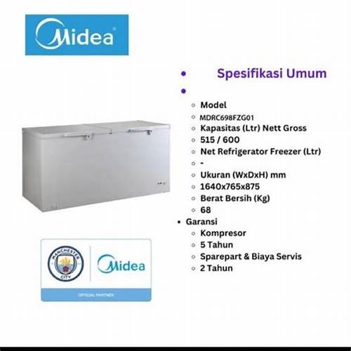 Midea Chest Freezer Midea 600 Liter MDRC698FZG01