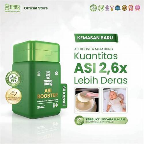 Mom Uung ASI Booster 60 Kapsul - ASI 2,6x Lebih Deras dan Berkualitas - Pelancar ASI -