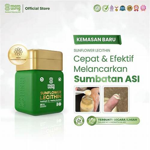 Mom Uung Lecithin - Efektif Atasi Sumbatan ASI - Kadar phospholipid tertinggi 92,64% - Pelancar ASI