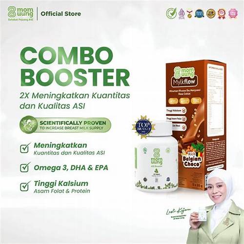 Mom Uung Paket ASI 2,6x ASI Lebih Deras - ASI Booster 30 Kapsul + Susu Mylkflow 5 Sachet + Cookie Mylkflow - Susu Tinggi Asam Folat - Pelancar ASI
