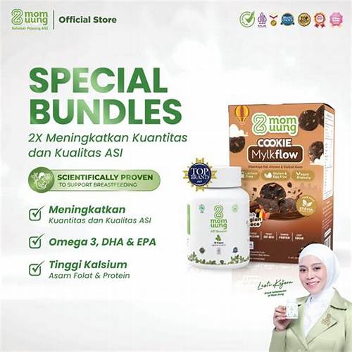 Mom Uung Special Bundle - ASI Booster 60 Kapsul & Cookie Mylkflow - Pelancar ASI Halal BPOM
