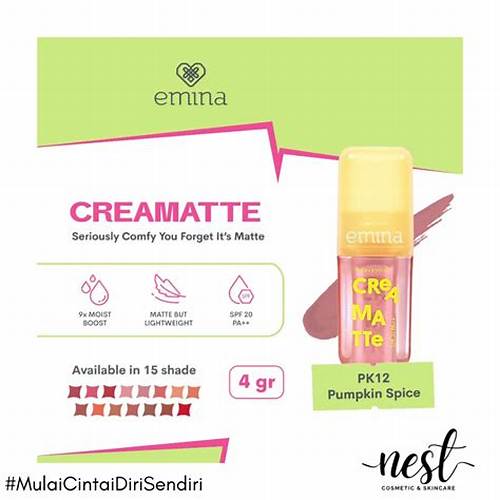 NEW! Emina Creamatte 4 g - Comfily Matte 9x Moist Boost