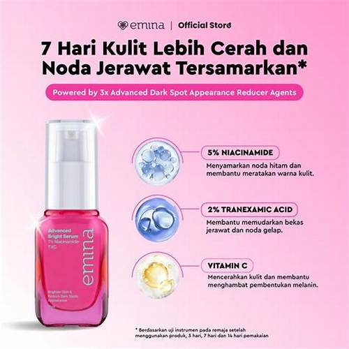 NEW! Emina Serum Series 17 ml - Serum Brightening Mencerahkan, Serum Acne, Peeling Serum, Exfoliasi Serum, Glowing, Serum Dark Spot, Meredakan Jerawat, Cepat Menyerap, Mengandung Niacinamide, Cica Complex, AHA BHA PHA Cocok untuk Semua Jenis Kulit