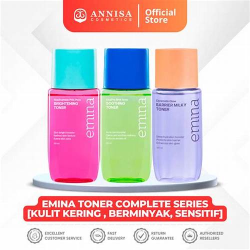 NEW! Emina Toner Complete Series - Kering & Kusam, Berminyak dan Berjerawat, Kulit Sensitif 100 ml | Toner Melembapkan Wajah, Hydrating Toner, Mencerahkan, Melembapkan, Meredakan Jerawat dan Kemerahan, Mengandung Niacinamide, Panthenol, Hyaluron Complex