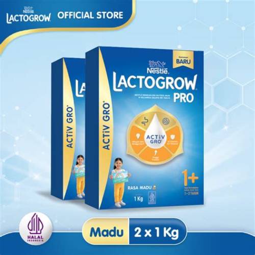 Nestle LACTOGROW PRO 1+ dengan ACTiVGRO Susu Madu Box - 1000g x 4 [1-3 tahun] lactogrow lactogrow pro lactogrow pro 1+
