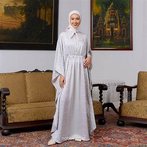 Nobby Arumya Kaftan Bahan Soft Heavy Silk Monogram Pattern Kaftan Raya Series