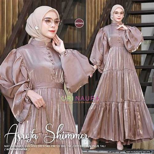 Nobby Delima Dress Gamis Wanita Muslim Bahan Giana Premium Silk