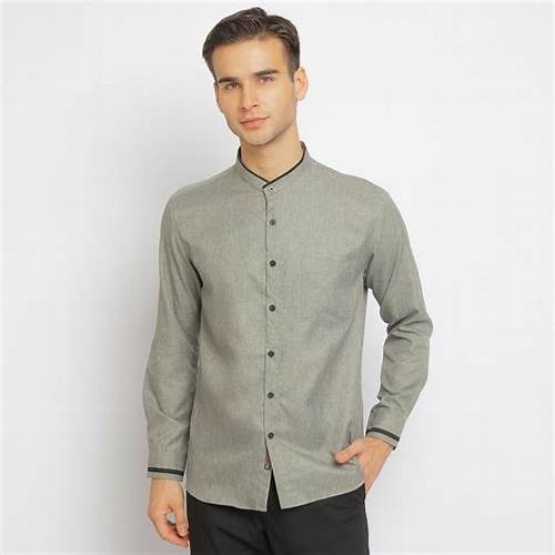 Nobby Elmara RSM Kemeja Koko Pria Kerah Shanghai Dengan Monogram Nobby Bahan Polly Dobby