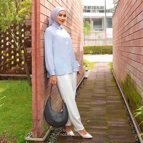 Nobby Meisa Shirt Kemeja Atasan Polos Wanita Lengan Panjang Bahan Woolpeach