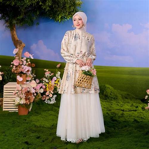 Nobby Nirma Tunik Floral Pattern Atasan Lengan Panjang Wanita Bahan Merry Silk