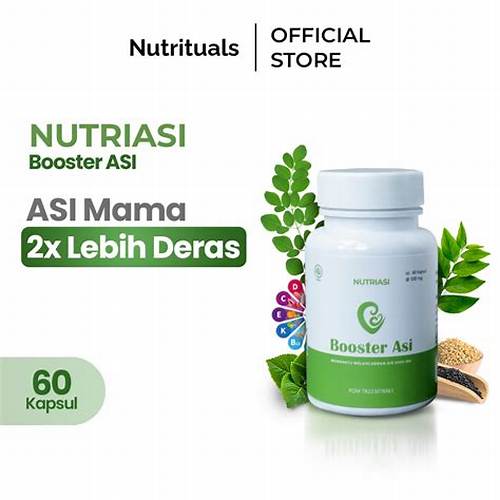 Nutrituals Nutriasi Booster Asi 60 Kapsul | Pelancar ASI Boster HALAL BPOM | 24 jam lancarkan asi suplementasi untuk membantu lancar melancarkan asi vitamin herbal busui nutri mom uung protabumin ibu menyusui alami deras kental Berkualitas | opsimom UPGO