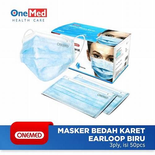 ONEMED Masker Karet Biru Box 50pcs OOF