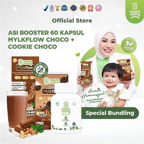 [SPECIAL LIVE] Mom Uung Special Bundle - ASI Booster 60 Kapsul & Cookie Mylkflow - Pelancar ASI Halal BPOM