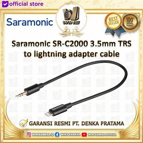 Saramonic SR-C2000 3.5mm TRS to Lightning Adapter Cable Audio Adapter