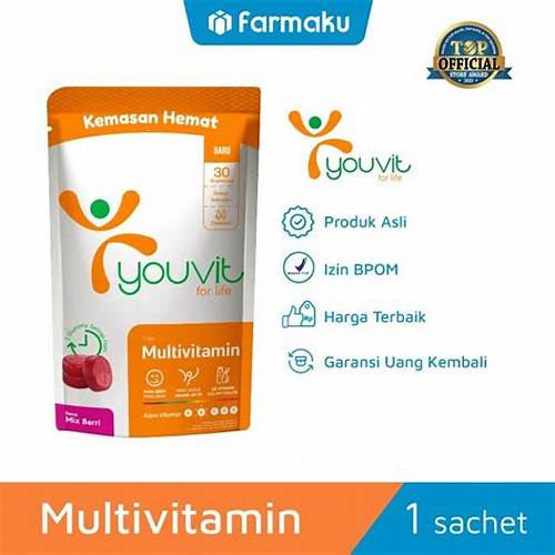 Youvit Gummy Multivitamin Dewasa 30 Day Sachet - (Variasi)